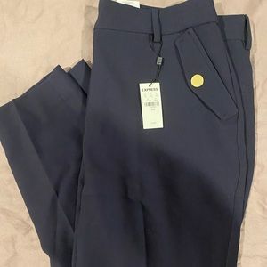 Express Navy Crop High Rise dress pant.